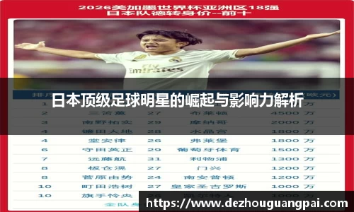 日本顶级足球明星的崛起与影响力解析